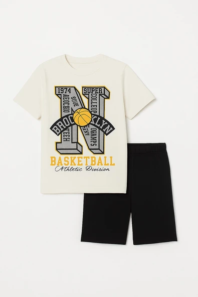 Basketball Erkek Çocuk Şortlu Takım - Resim 4