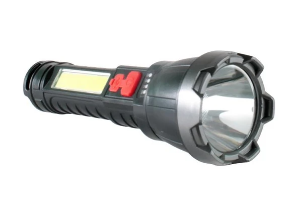 Panther PT-6106 USB Şarjlı Led El Feneri 3W 600 Lümen Sarı - Siyah ürün görseli 1