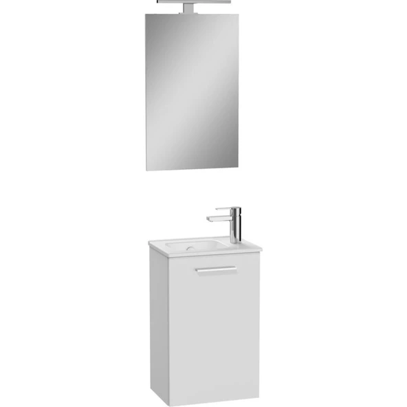 Ardea 69564 Banyo Dolabı Seti Kapaklı, 40 cm, Parlak Beyaz ürün görseli 1