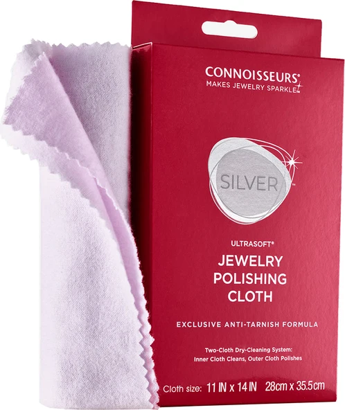 Connoisseurs Gümüş Temizleme Bezi - Silver Polishing Cloth - Kararma Giderici Parlatıcı Bakım Bezi - Takı & Gümüş Aksesuar Temizleyici ürün görseli 1