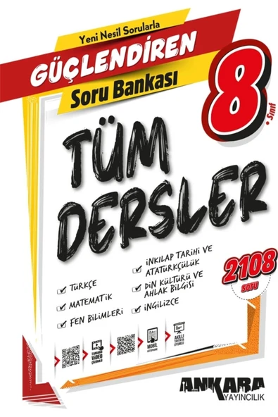 ANKARA YAYINCILIK 8. Sınıf Güçlendiren Tüm Dersler Soru Bankası ürün görseli 1