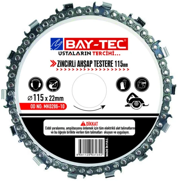 Mk0286-12 Zincirli Ahşap Testere 180mm ürün görseli 1