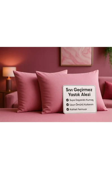 2'li Fermuarlı Sıvı Geçirmez Yastık Alezi Yastık Koruyucu ürün görseli 1