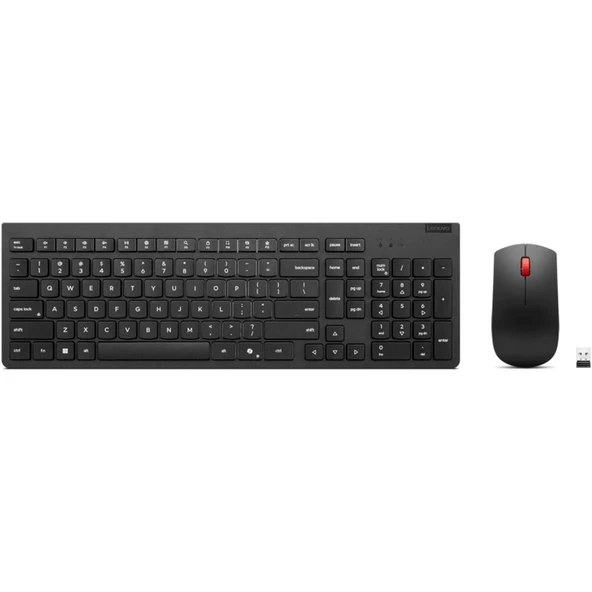 LENOVO 4X31N50744 Q Türkçe Kablosuz Siyah Essential Klavye + Mouse Seti ürün görseli 1