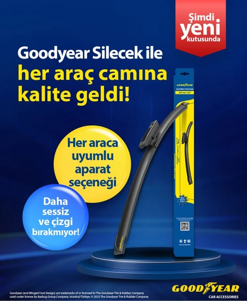 GOODYEAR SUPERMUTE TECHNOLOGY ÖN TEK MUZ SİLECEK ürün görseli 1