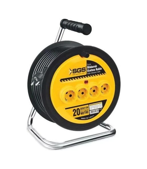 SGS Makaralı Elektrik Uzatma Kablosu 3x1.5 20mt ürün görseli 1