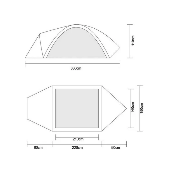 Orcamp Nord Dorm 2 Kişilik Çadır Yeşil - Resim 5