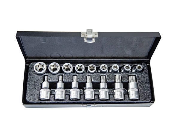 NT Tools NCSET83 16 Parça 1/2" CR-V Torx ve E Tipi Torx Lokma Seti ürün görseli 1