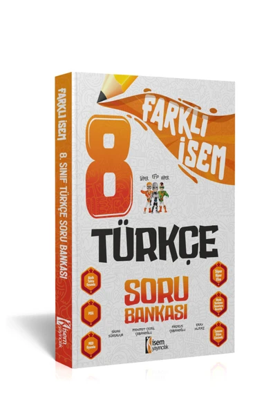 İSEM YAYINLARI 8.SINIF FARKLI İSEM TÜRKÇE SORU BANKASI 2024 ürün görseli 1