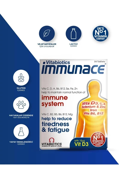 Immunace 30 Tablet Multivitamin ürün görseli 1