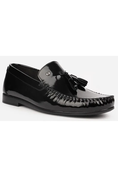Pierre Cardin 25101 Siyah Rugan Erkek Loafer Günlük Deri Ayakkabı ürün görseli 1