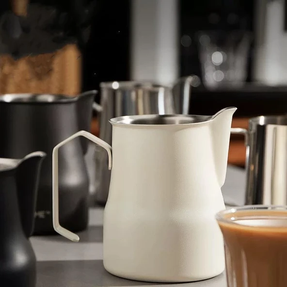 Paslanmaz Çelik Pitcher 500 ml (Beyaz) - Resim 3