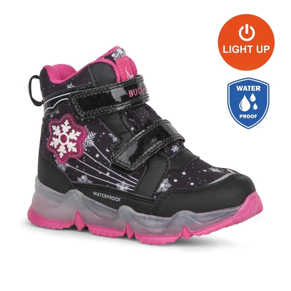 Buckhead 3034 Snowy WATERPROOF-IŞIKLI Anatomik Çocuk Bot Siyah ürün görseli 1