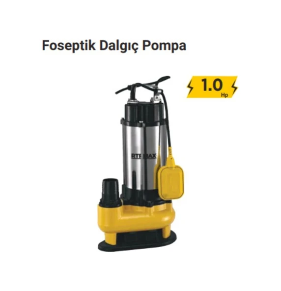 Rtr Max Rtm841 Foseptik Atık Su Dalgıç Pompa 0.75 Kw 1.0 Hp Waat ürün görseli 1