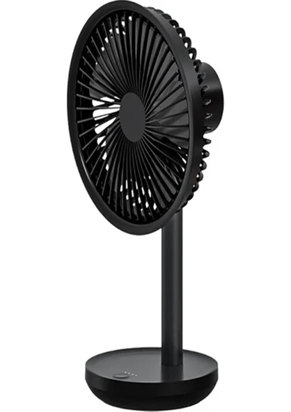 Vh Vantilatör USB Şarj Masaüstü Şarjlı Otomatik Döner Başlıklı Vantilatör Elektrik Fan Siyah ürün görseli 1