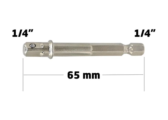 6130 Bits Saplı Lokma Adaptörü 1/4" 65 Mm - Resim 2