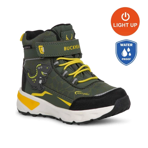 Buckhead 3036 T-Rex WATERPROOF-IŞIKLI Anatomik Çocuk Bot Haki ürün görseli 1