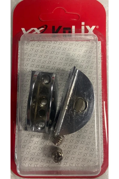 VOLİNİ OVAL CAM ETEJERİ 43 MM KROM 2 Lİ ürün görseli 1