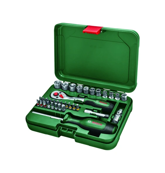 Bosch Tornavida ve Cırcırlı Lokma Takımı 34 Parça 1600A02BY1 ürün görseli 1