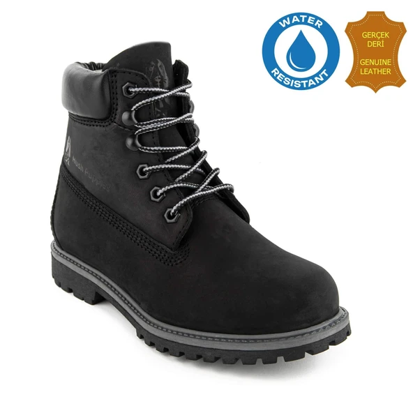Hush Puppies Empresa 725039 Gerçek Deri, Anatomik, WaterResist Kadın Bot Siyah ürün görseli 1