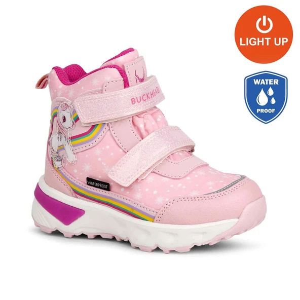 Buckhead 3033 Unicornie WATERPROOF-IŞIKLI Anatomik Çocuk Bot Pembe ürün görseli 1