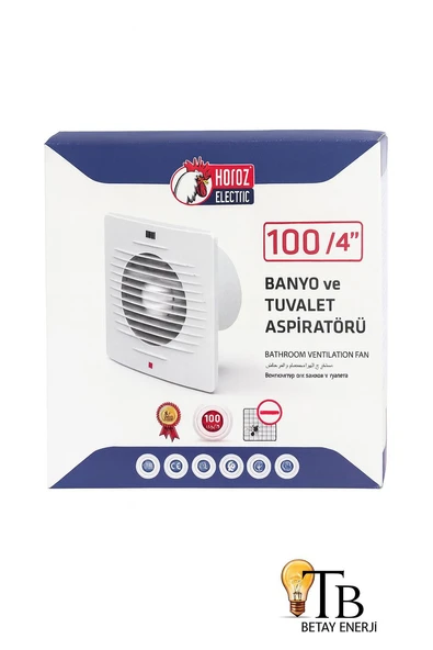 Horoz Electric 100 mm4  Banyo ve Tuvalet Aspiratörü ürün görseli 1