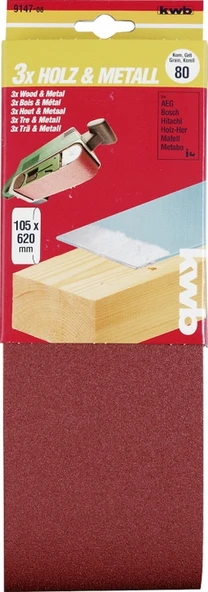 KWB  3Schl-Bänd Kor.105x620 K 80 SB Tank Zımpara Kğt 105X620 GR 80 49914708 ürün görseli 1