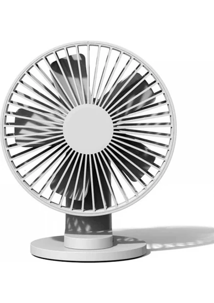 Vh Fan Masaüstü Taşınabilir Şarjlı Fan Vantilatör Güçlü ve Sessiz Kullanım Gri ürün görseli 1