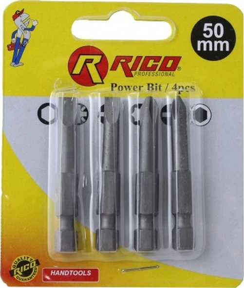 Rico 4 Parça Bits Uc Seti 50 MM ürün görseli 1