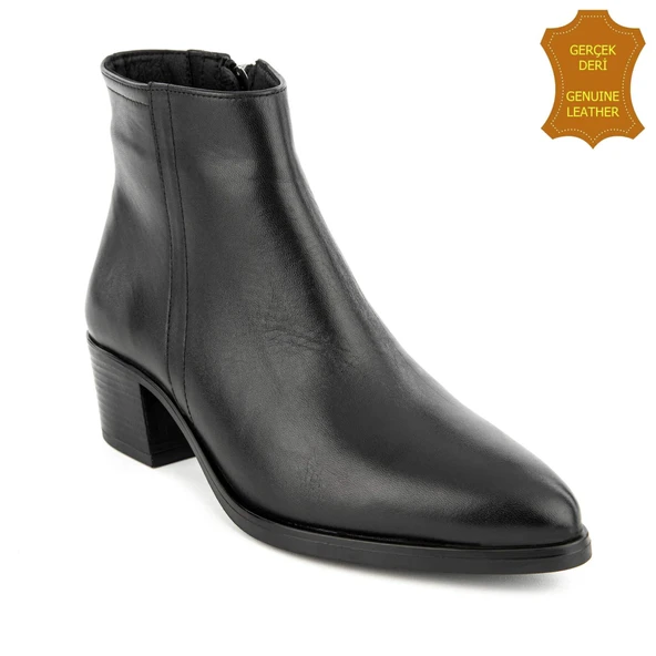 Hush Puppies Befasi 725011 Gerçek Deri, Anatomik, Kadın Bot Cilt Siyah ürün görseli 1