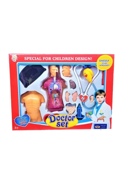 Anatomi İnsan Vücudu Doktor Oyun Seti 18 Parça Eğitici Anatomik Öğrenme Oyuncağı ürün görseli 1