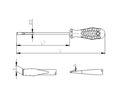 İzeltaş Kraft Seri Düz Uçlu Tornavida 6x150 MM - Resim 2