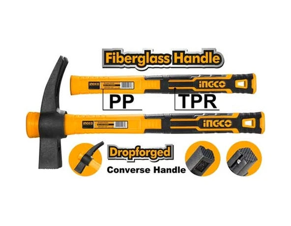 İngco Fiberglass Saplı Fransız Tipi Çatal Çekiç 700G Hıhh80700 ürün görseli 1
