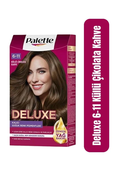 Palette Deluxe Saç Boyası 6.11 Küllü Çikolata Kahve ürün görseli 1