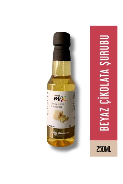 UNİCOMİX BEYAZ ÇİKOLATA ŞURUP PET ŞİŞE 250 ML ürün görseli 1