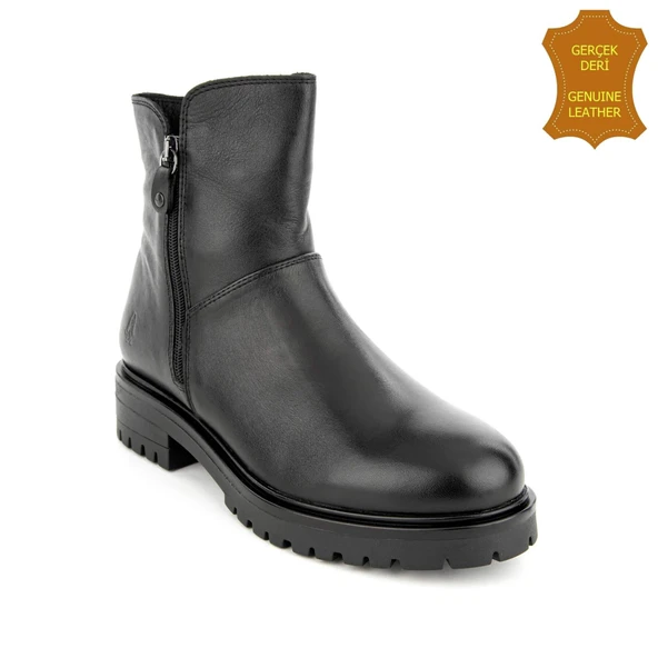 Hush Puppies Eretria 725029 Gerçek Deri, Anatomik, Kadın Bot Siyah ürün görseli 1