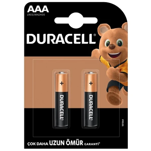 Duracell Pil 2 Li AAA İnce Kalem ürün görseli 1
