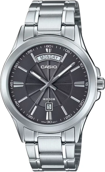 Casio MTP-1381D-8AVDF Quartz Çelik Gri Siyah Kadran 40 mm Erkek Kol Saati ürün görseli 1