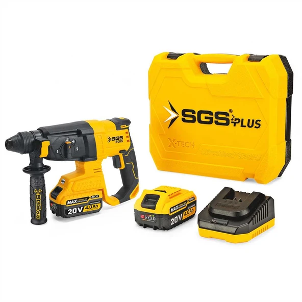 SGS AKÜLÜ ELEKTRO PNÖMATİK KIRICI DELİCİ SETİ 20V 2*4.0Ah (KÖMÜRSÜZ MOTOR) SGS5521 ürün görseli 1