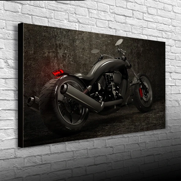 Siyah Naked  Spor Motosiklet Kanvas Tablo 60 x 120 ürün görseli 1