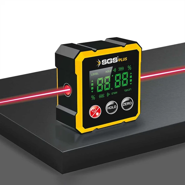 SGS LAZER DİJİTAL AÇI ÖLÇER MIKNATISLI SGS5431 ürün görseli 1