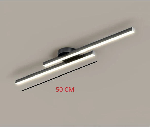 Modern Tavan Aydınlatması Beyaz LED Lineer Avize Ikili 50CM Çubuk Uzunluğu Toplam Uzunluk 70CM ürün görseli 1