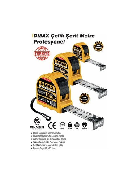 Dmax DMX4747 Profesyonel Serıt Metre 5x25 mm ürün görseli 1
