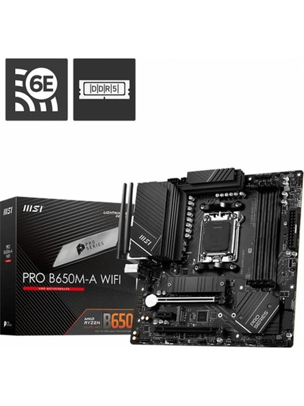 MSI Pro B650M-A Wi-Fi AMD AM5 DDR5 Micro ATX Anakart OUTLET ürün görseli 1