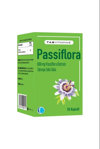 Tabvitamins Passiflora 30 Kapsül ürün görseli 1