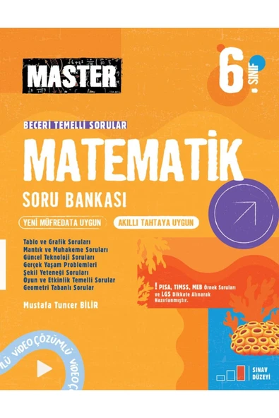 6. SINIF MASTER MATEMATİK SORU BANKASI 2026 MAARİF MÜFREDATA UYGUN ürün görseli 1