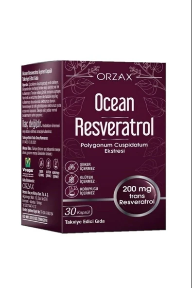 Ocean Resveratrol 200 mg 30 Kapsül ürün görseli 1