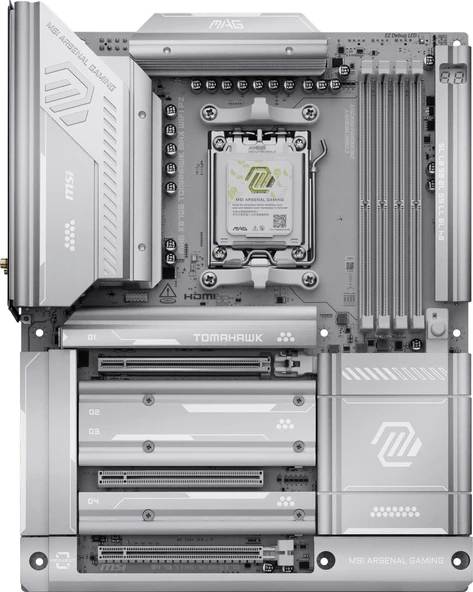 MSI MAG X870E TOMAHAWK MAX WIFI PZ AM5 DDR5 8400MHZOC USB4 4x M.2 HDMI 2X DP 40 Gbps 5G LAN WIFI 7 RGB ATX ürün görseli 1