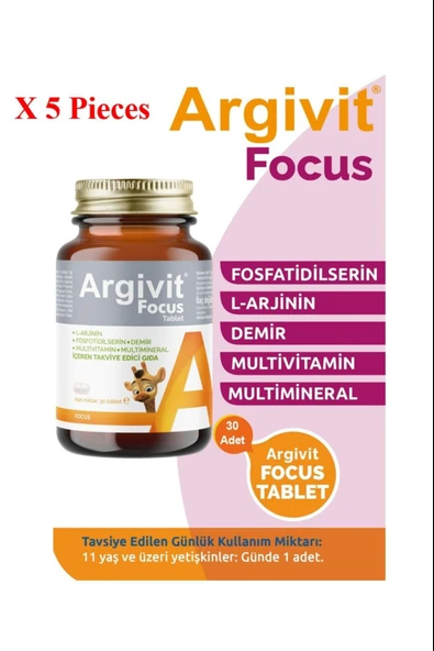 Argivit Focus 30 Tablet 5 Adet ürün görseli 1