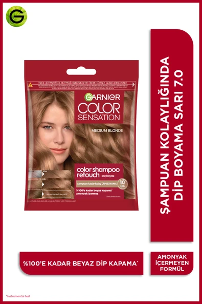 Garnier Color Shampoo Retouch Şampuan Kolaylığında Dip Boyası, Sarı 7.0 ürün görseli 1